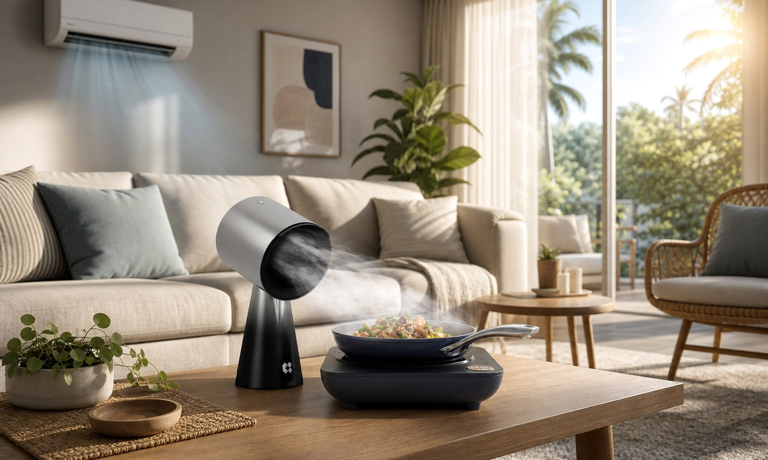 Beat Summer Heat: Cook Cool in the Living Room with a Portable Range Hood