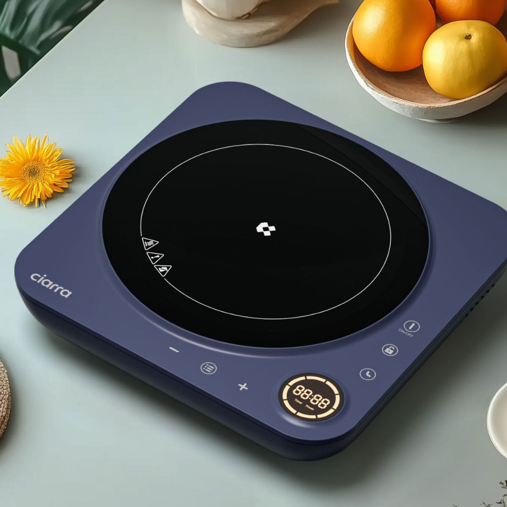 Gadgets Donut Portable Induction Cooktop, Single Electric Induction Burner with 4-Hour Timer - Midnight Dream