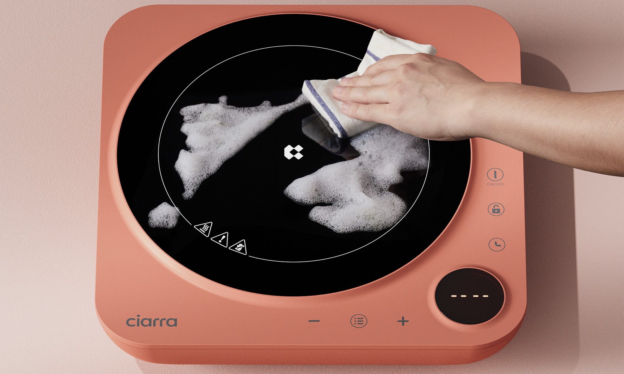 ciarra portable induction cooktop easy clean