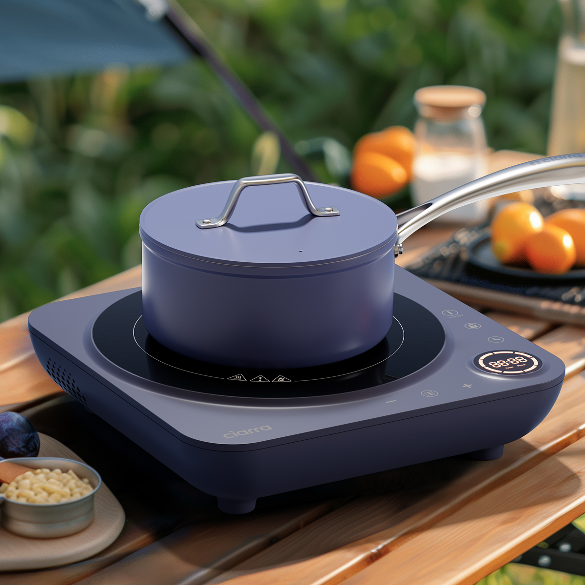 Gadgets Ceramic Nonstick Non-Toxic Sauce Pan, PTFE & PFOA Free Cookware - Midnight Dream