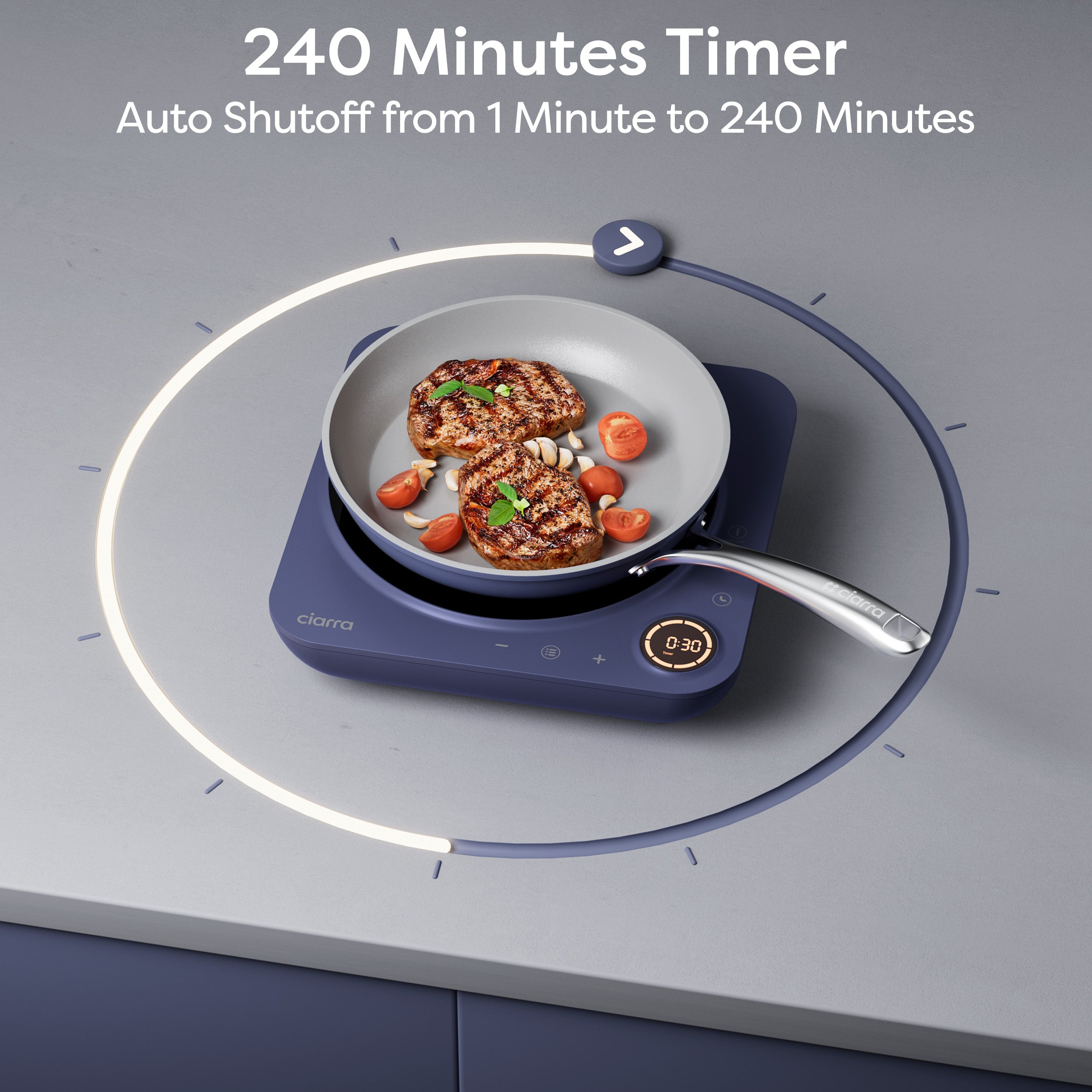 Gadgets Cuisine Cook & Go Trio : Plaque de cuisson à induction Donut, HOTTE À EMPORTER et Poêle à frire