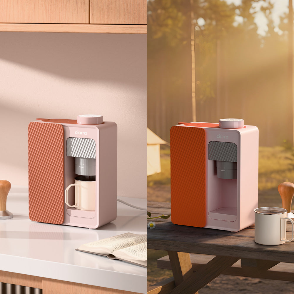 Gadgets Portable Cafetière Expresso 15 Bars avec Contrôle Intelligent de la Température (85°C / 92°C / 95°C), Double Option d'Alimentation & Design Facile à Nettoyer pour la Maison, le Bureau, le Voyage & le Camping