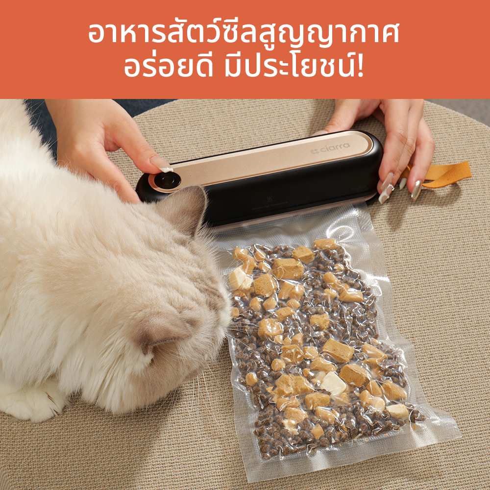 Gadgets เครื่องซีลสูญญากาศแบบพกพาไร้สาย ขนาดกะทัดรัดแต่ทรงพลัง พร้อมโหมดดูดอากาศและซีล โหมดซีล และโหมดดูดอากาศภายนอก มาพร้อมถุงซีลสูญญากาศ 5 ชิ้น
