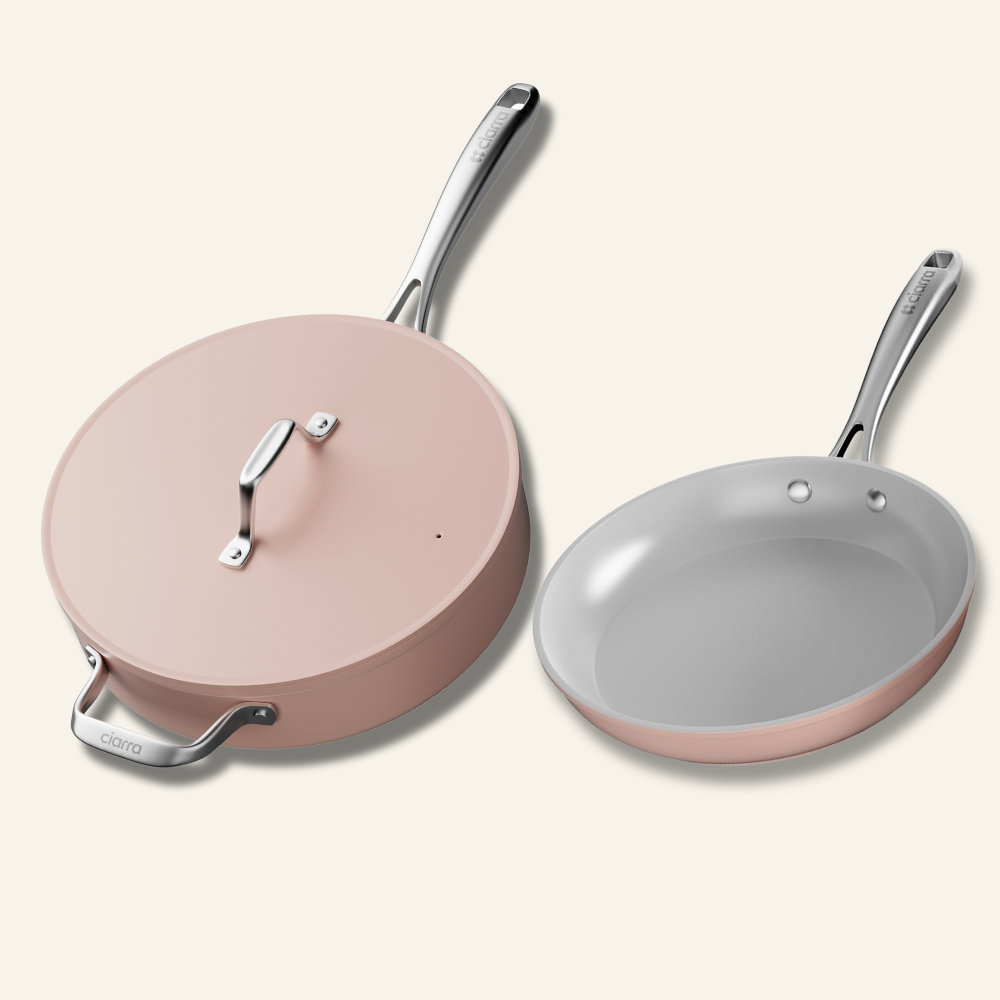 Ensemble de batterie de cuisine en céramique antiadhésive non toxique Gadgets, ensemble de poêles durables avec poêle à frire et poêle à sauter pour une cuisine saine - Sakura Candy