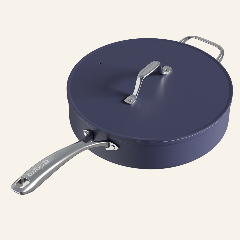 Gadgets Ceramic Nonstick Non-Toxic 4.4 QT Sauté Pan, Kitchen Cooking Pan - Midnight Dream