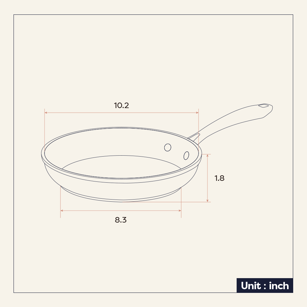 Gadgets Ceramic Nonstick Non-Toxic Frying Pan, Kitchen Induction cookware - Sakura Candy
