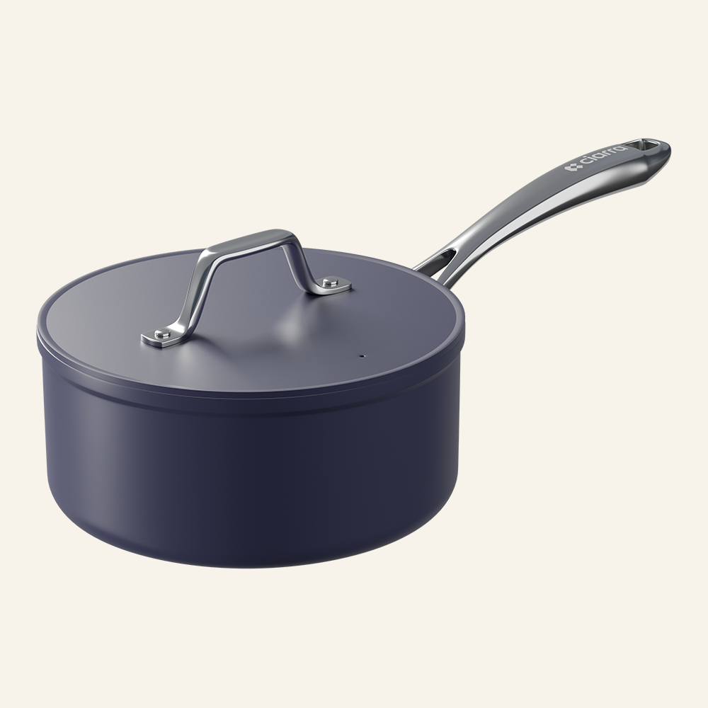 Gadgets Ceramic Nonstick Non-Toxic Sauce Pan, PTFE & PFOA Free Cookware - Midnight Dream