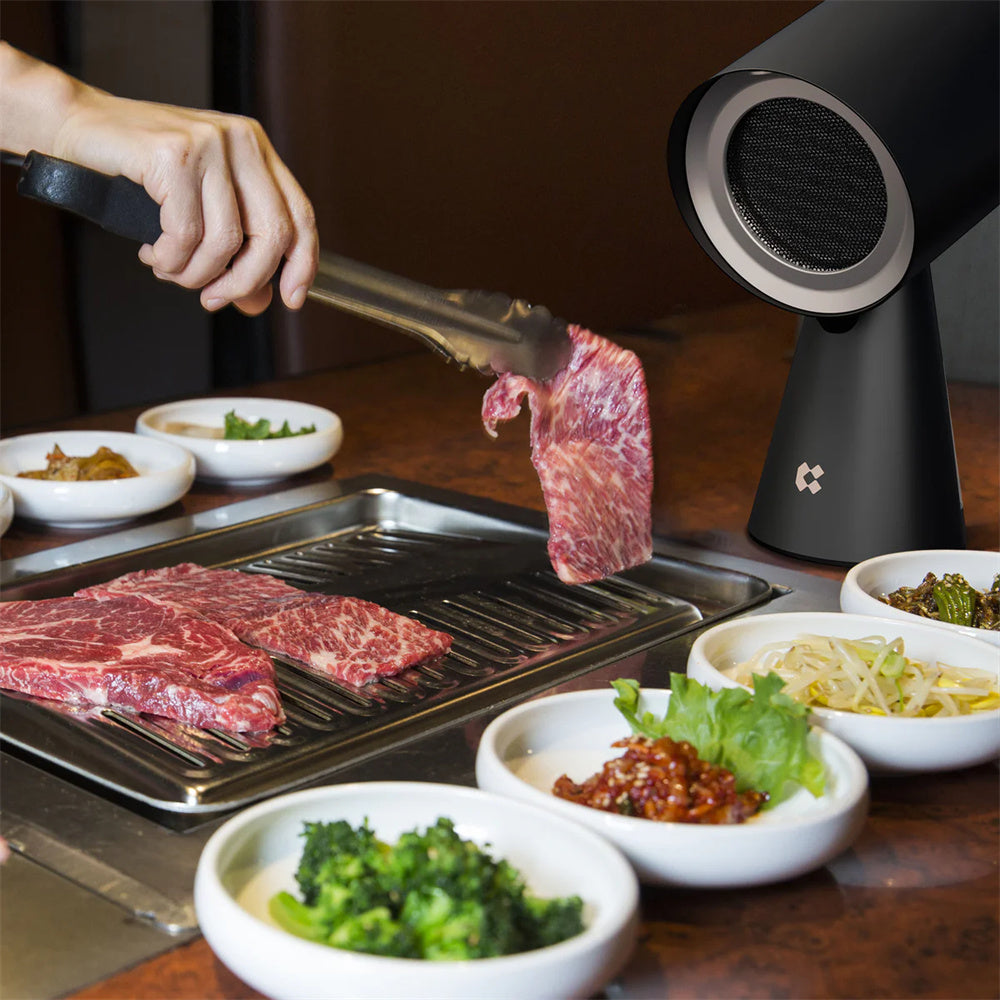 Gadgets เครื่องฟอกอากาศแบบพกพาสำหรับครัว ฮูดดูดควันแบบพกพาพร้อมระบบกรอง 3 ชั้นและพัดลมดูดอากาศ 2 ระดับ