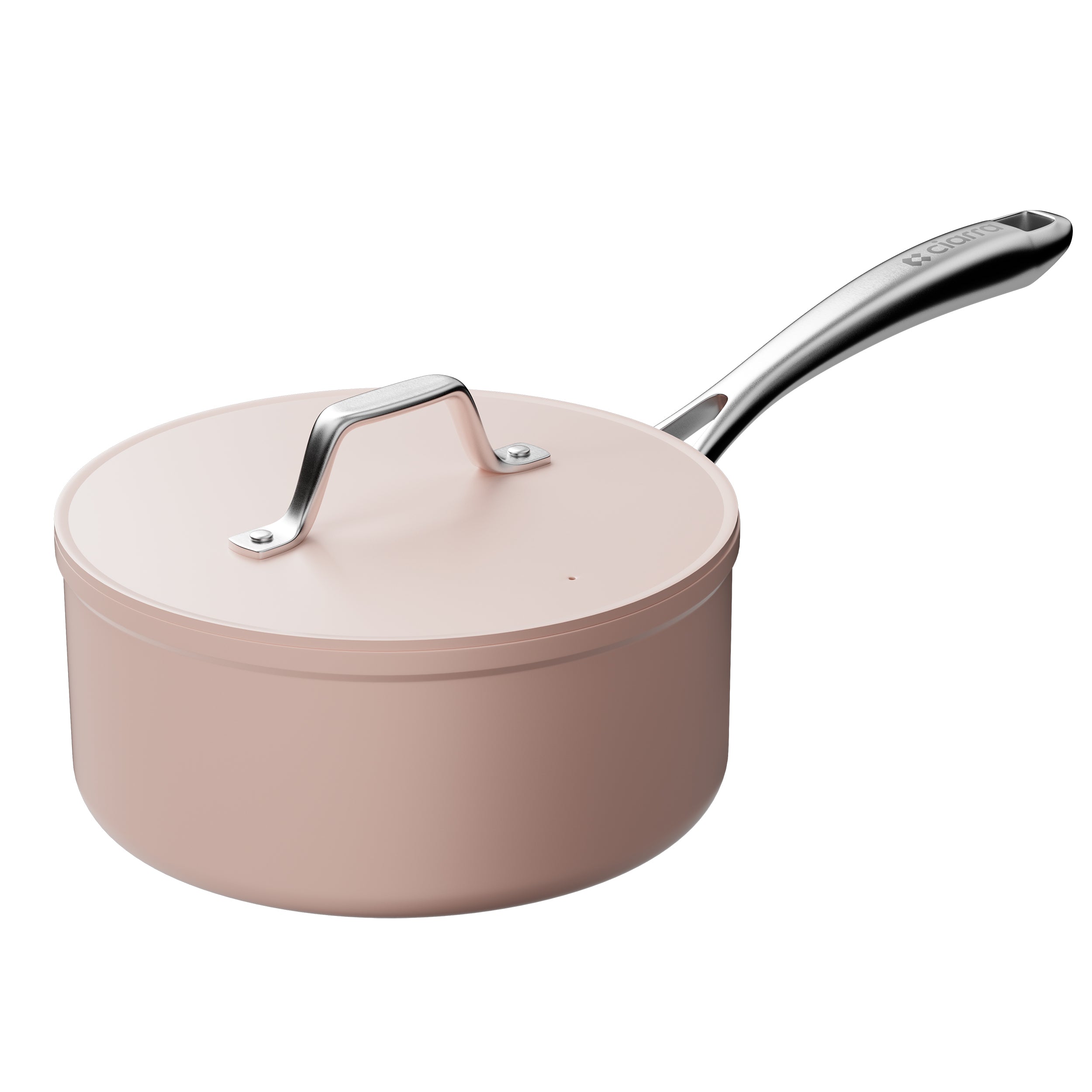 Gadgets Ceramic Nonstick Non-Toxic Mini Duo Cookware Set, Pans Set with Frying Pan and Sauce Pan for Healthy Cooking - Sakura Candy