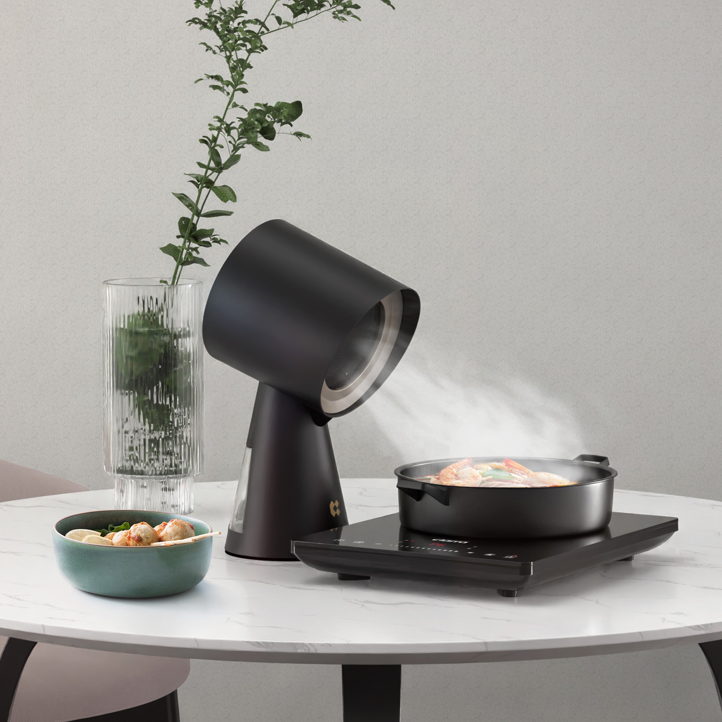 Gadgets Kitchen CookVent Duo Bundle 2: Donut-Induktionskochfeld und Dunstabzugshaube zum Mitnehmen