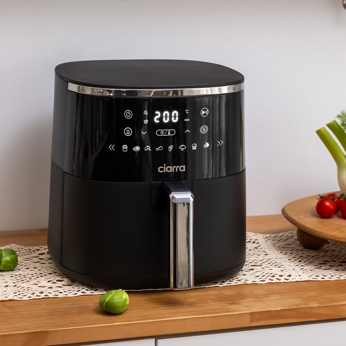 Gadgets 8-in-1 Air Fryer, 5.3 Qt Air Fryer with Nonstick and Dishwasher Safe Basket Low Fat Cooking, for Healthy & Crispy Fried Food