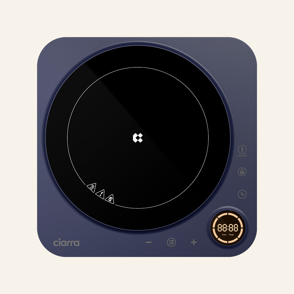 Gadgets Donut Portable Induction Cooktop, Single Electric Induction Burner with 4-Hour Timer - Midnight Dream