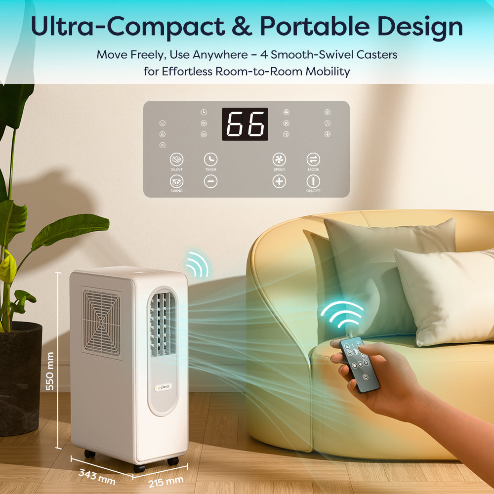 Gadgets 3-in-1 Portable Air Conditioner with Large 3L Water Tank — No Installation, Easy to Move, Ultra-Energy Efficient Cooling
