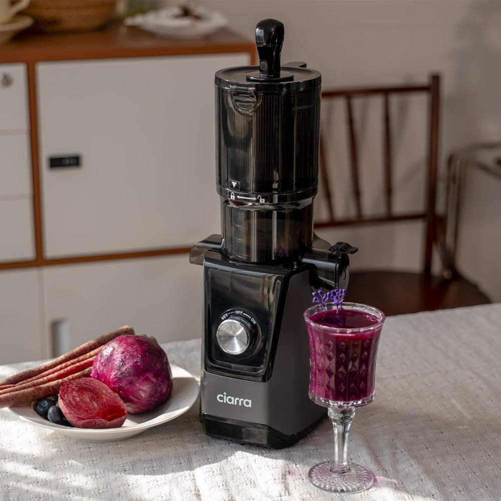 Gadgets High Yield Slow Juicer, 200W Cold Press Juicer Machine with 4.3" Large Feed Chute for Whole Fruits & Vegetables