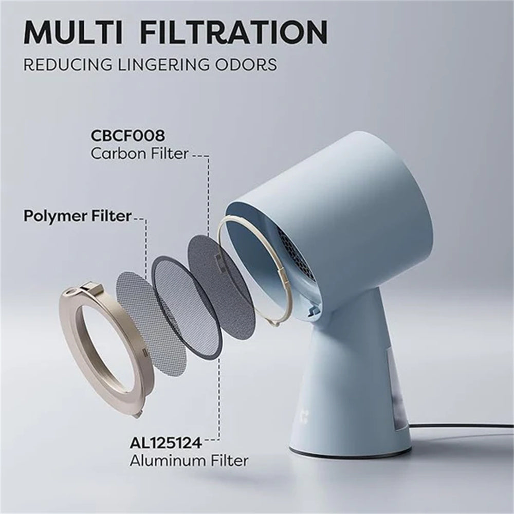 Gadgets Portable kitchen Air Cleaner, Portable Range Hood with Triple Filtration and 2-Speed Exhaust Fan - Baby Blue