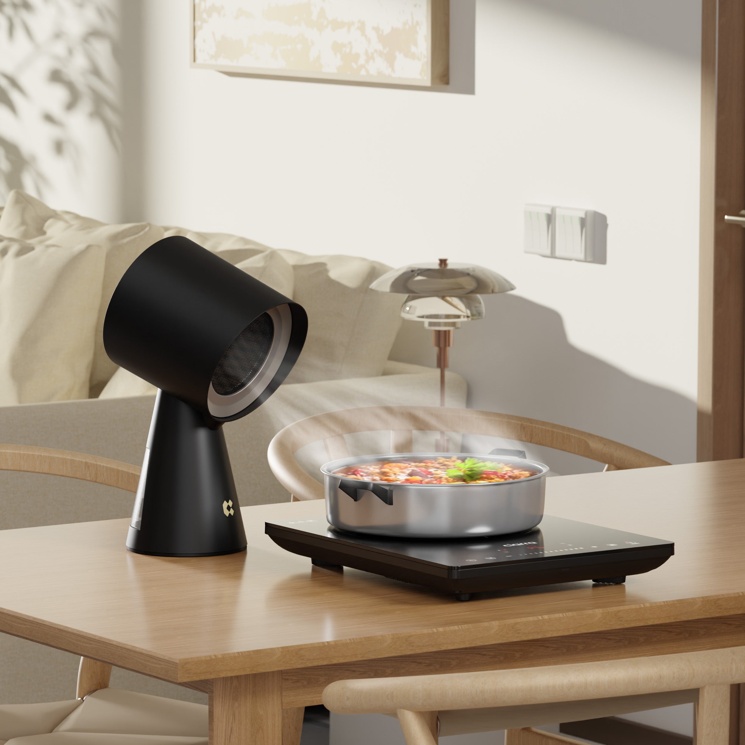 Gadgets Kitchen CookVent Duo Bundle 2: Donut-Induktionskochfeld und Dunstabzugshaube zum Mitnehmen