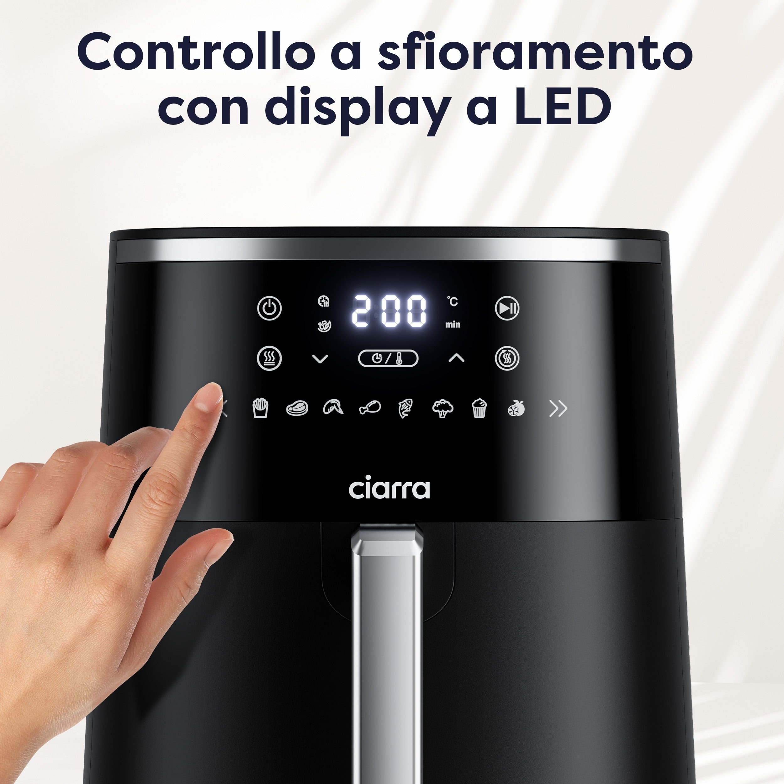 Gadgets 8-in-1 Friggitrice ad aria non tossica, friggitrice ad aria da 5,3 Qt con cestello antiaderente e lavabile in lavastoviglie, cottura a basso contenuto di grassi, per cibi fritti sani e croccanti