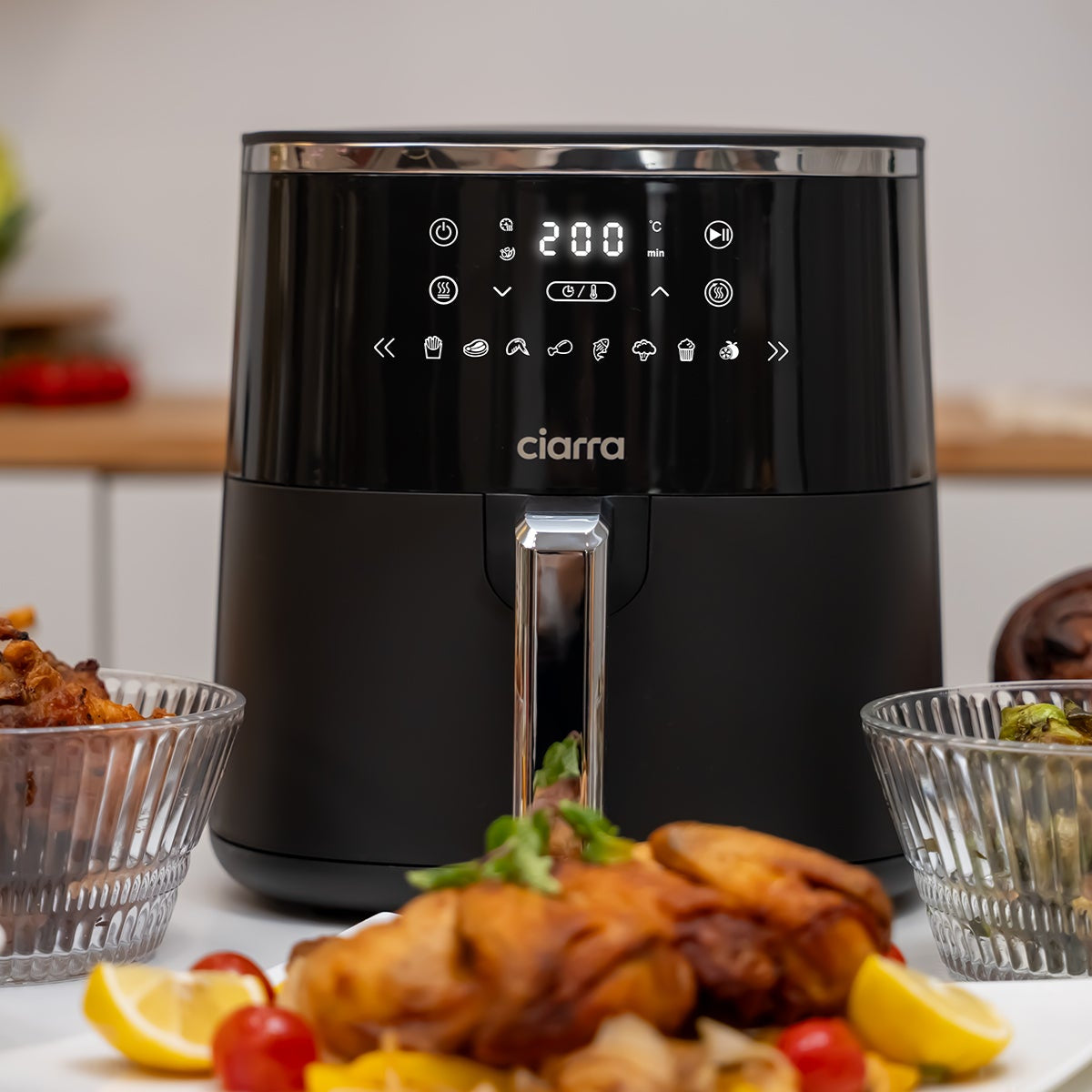 Gadgets 8-in-1 Air Fryer, 5.3 Qt Air Fryer with Nonstick and Dishwasher Safe Basket Low Fat Cooking, for Healthy & Crispy Fried Food