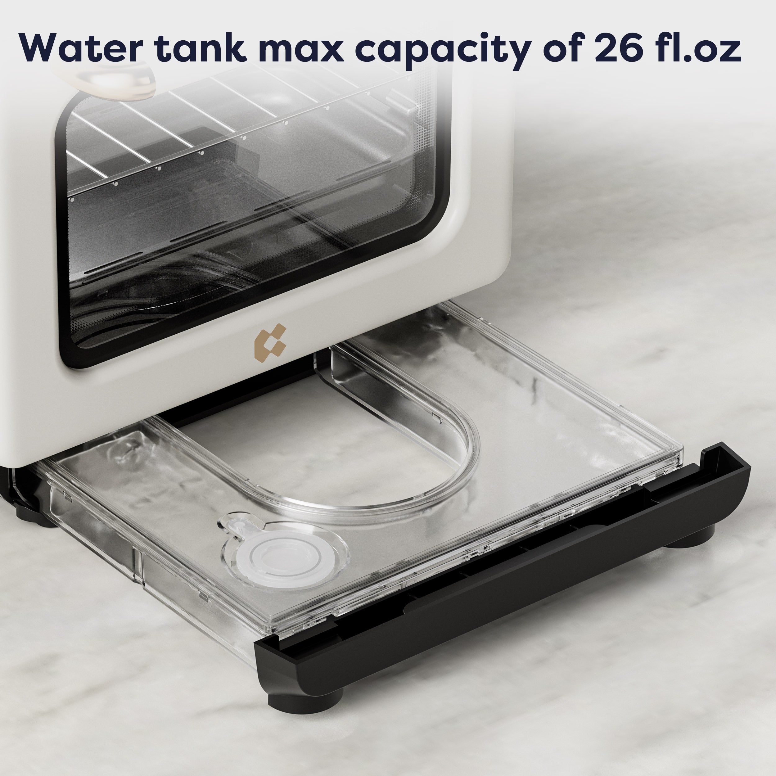 Gadgets Multifunctional Steam Air Fryer 1100W Countertop Oven, 8-In-1 Steam Oven - Ivory Mist
