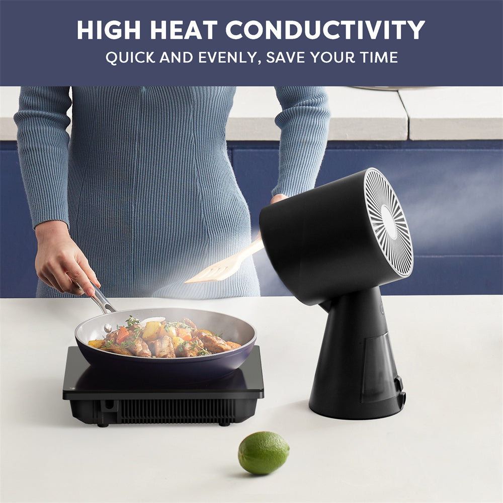 Gadgets Ceramic Nonstick Non-Toxic Frying Pan, Kitchen Induction cookware - Midnight Dream