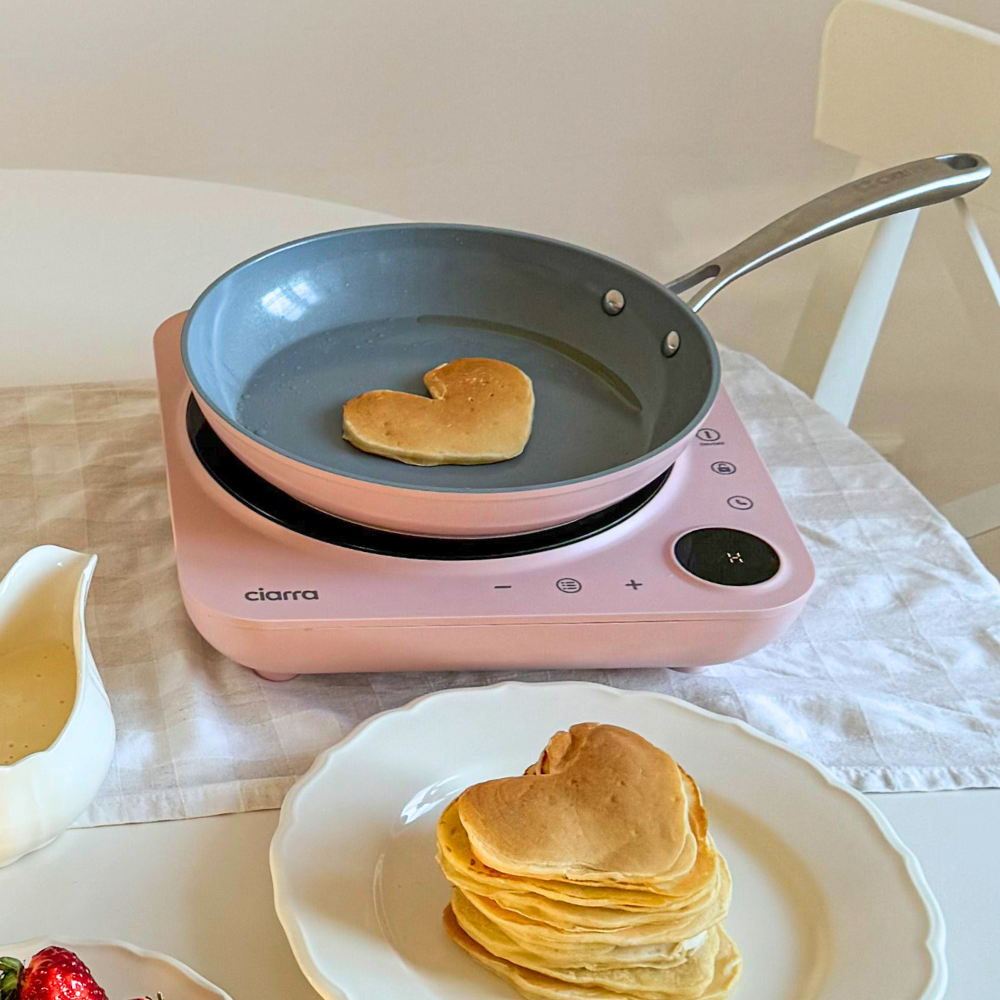 Gadgets Donut Pink Appliances Portable Induction Cooktop, Single Electric Induction Burner with 4-Hour Timer - Sakura Candy