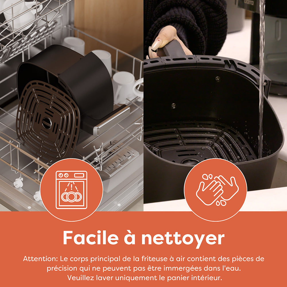 Gadgets 8-in-1 Air Fryer, 5.3 Qt Air Fryer with Nonstick and Dishwasher Safe Basket Low Fat Cooking, for Healthy & Crispy Fried Food