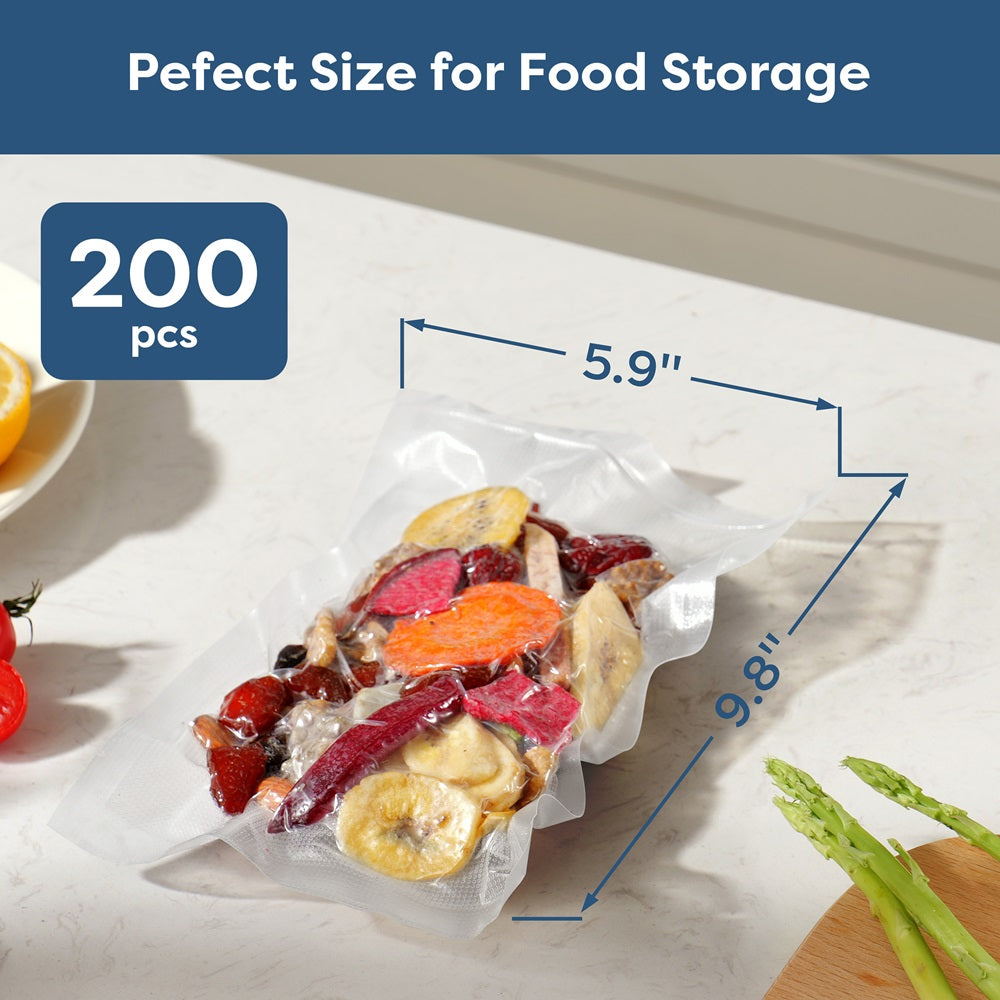 Gadgets Vacuum Sealer Machine Set with Portable Wireless Vacuum Sealer Machine and Reusable BPA - Free Vacuum Sealer Bags for Food Storage, Sous Vide Cooking, Meal Prep, Microwave Heating
