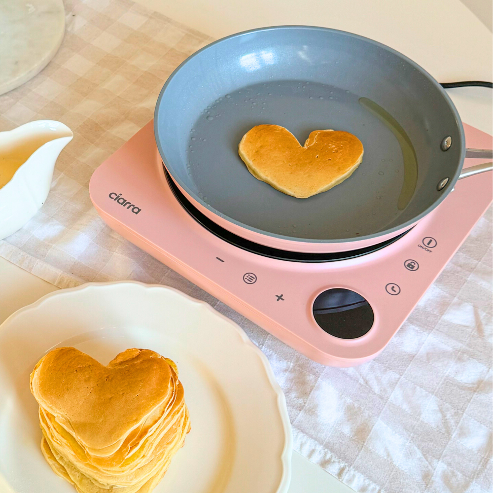 Gadgets Donut Pink Appliances Portable Induction Cooktop, Single Electric Induction Burner with 4-Hour Timer - Sakura Candy