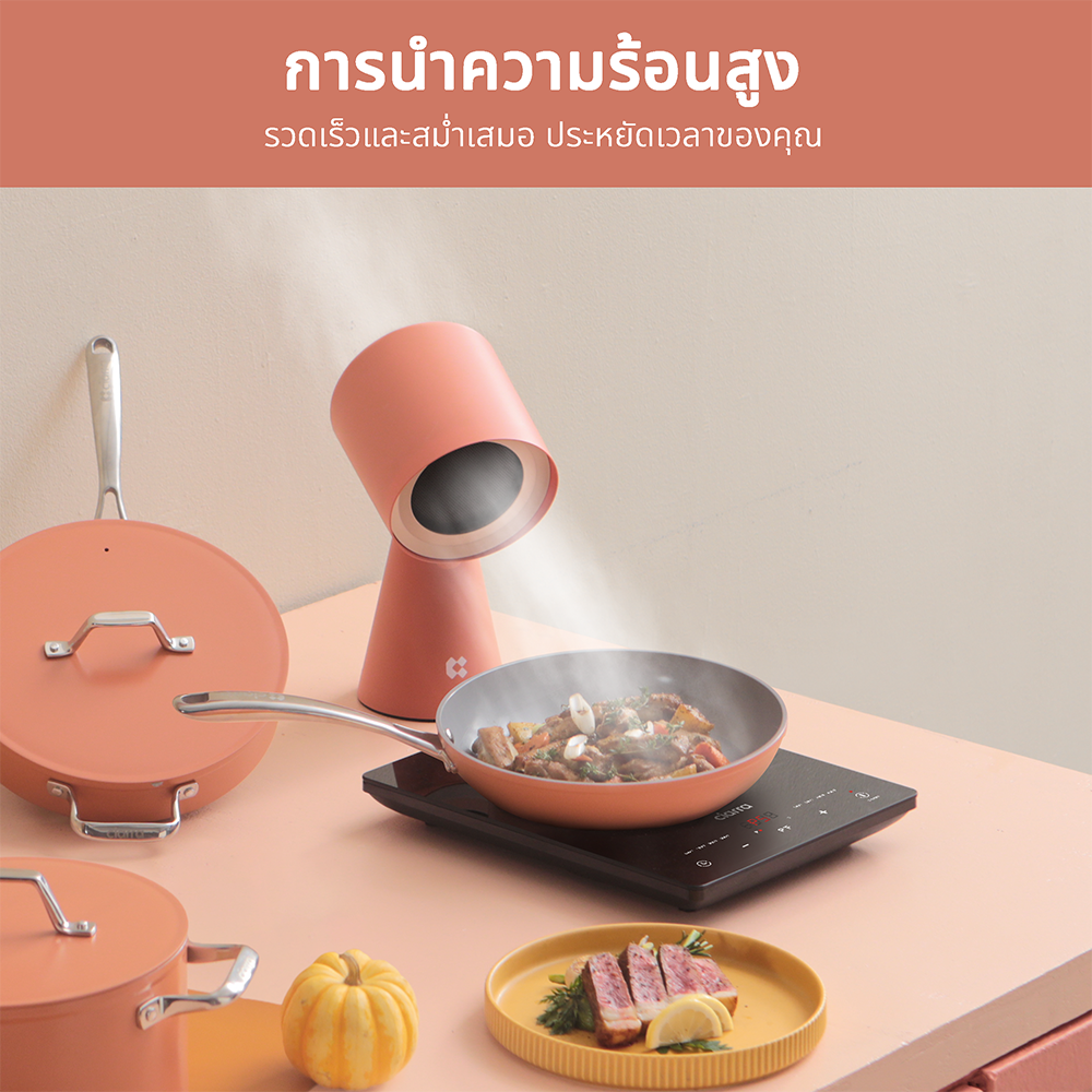 Gadgets กระทะเคลือบเซรามิก ไม่ติดกระทะ ปลอดสารพิษ ใช้ได้กับเตาแม่เหล็กไฟฟ้า