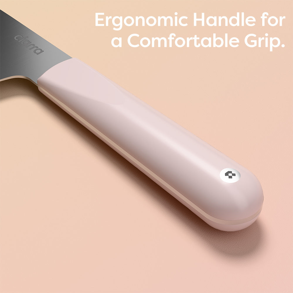 Gadgets Premium 3-Piece Beyond Trio Knife Set with Bread Knife, Chef Knife, Paring Knife, Stainless Steel Blade for Precise Cutting, Ergonomic Handles, Essential Kitchen Knife Set - Sakura Candy