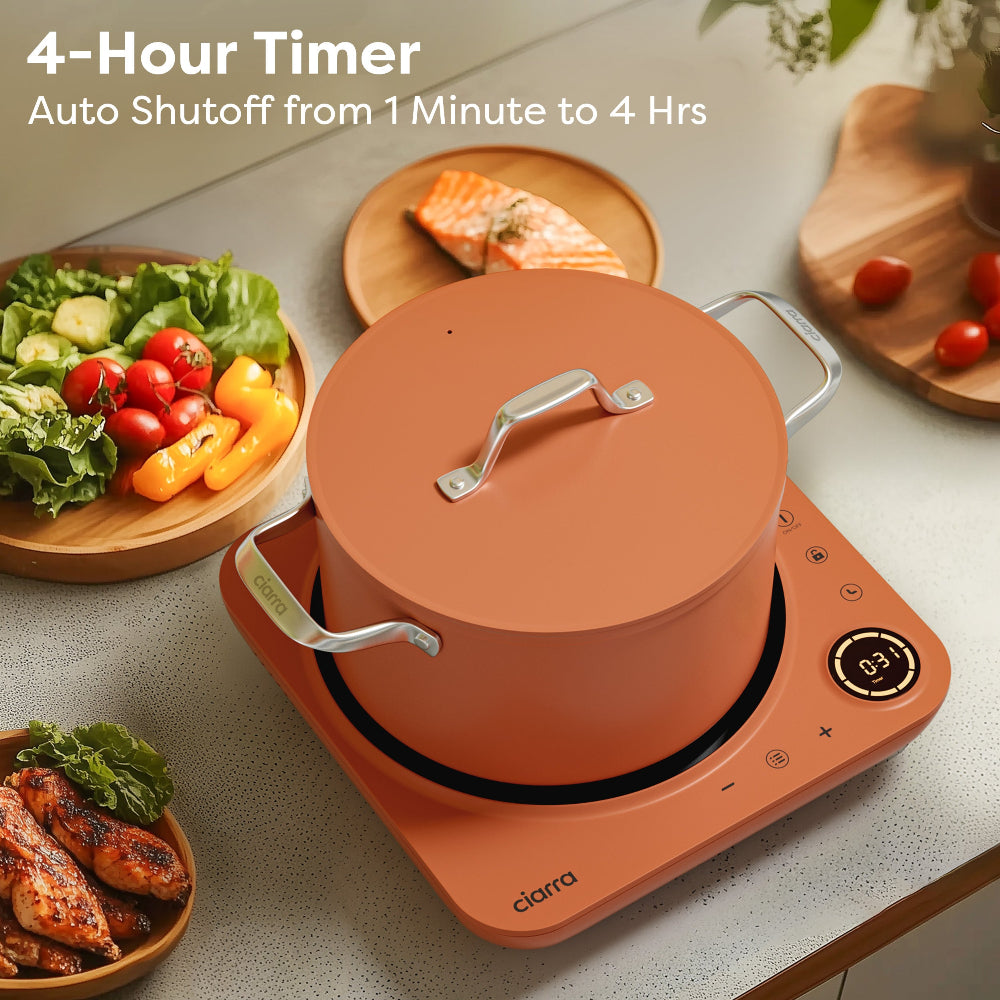 Gadgets Portable kitchen Air Cleaner, Portable Range Hood with Triple Filtration and 2-Speed Exhaust Fan - Orangina