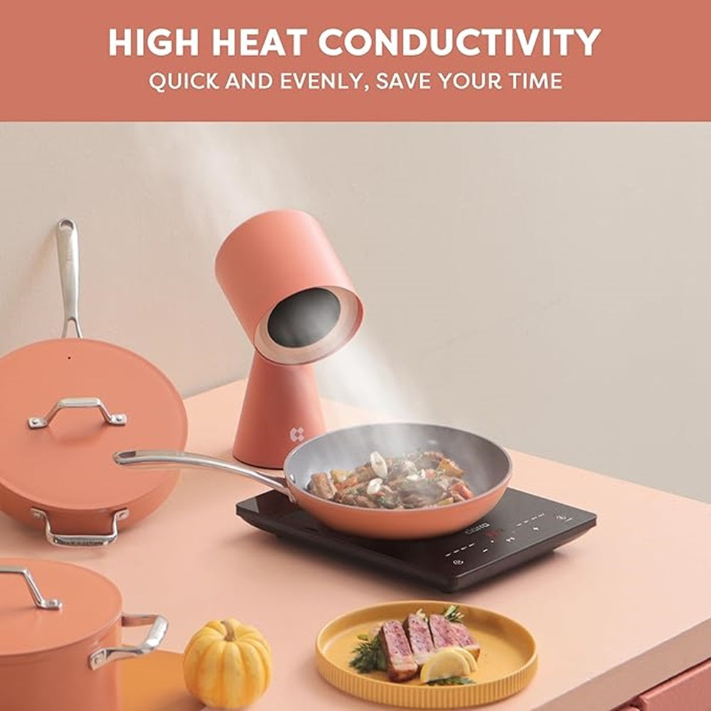 Gadgets Kitchen Cook & Go Trio: Donut-Induktionskochfeld & Dunstabzugshaube zum Mitnehmen & Bratpfanne - Orangina