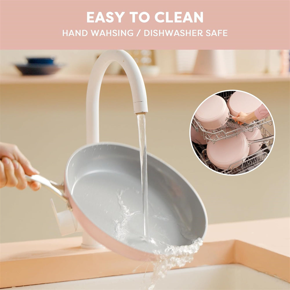 Gadgets Ceramic Nonstick Non-Toxic Frying Pan, Kitchen Induction cookware - Sakura Candy