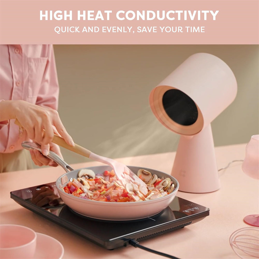 Gadgets Ceramic Nonstick Non-Toxic Frying Pan, Kitchen Induction cookware - Sakura Candy