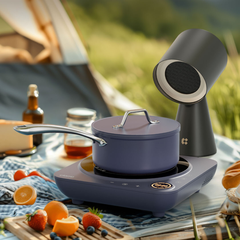Gadgets Donut Portable Induction Cooktop, Single Electric Induction Burner with 4-Hour Timer - Midnight Dream