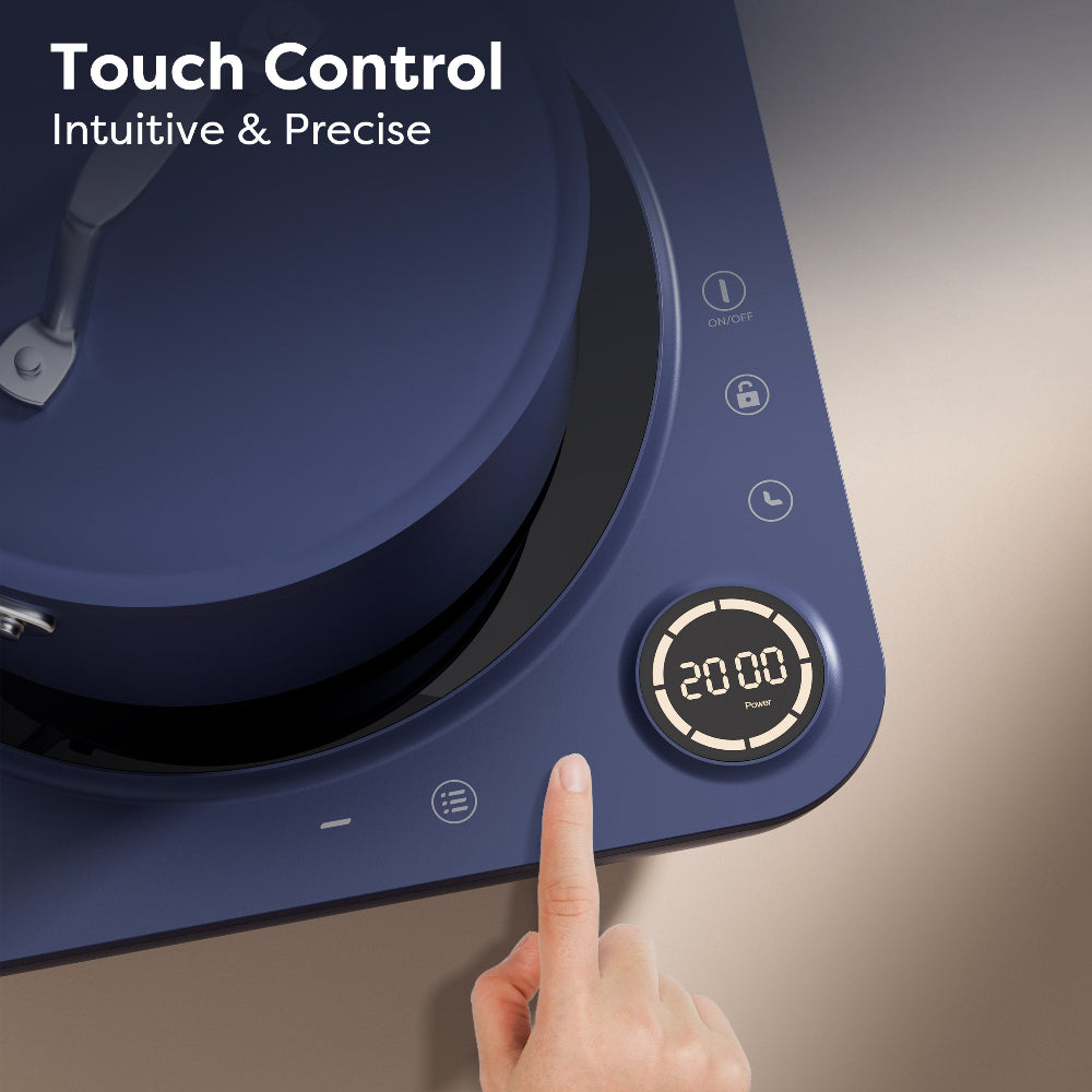 Gadgets Donut Portable Induction Cooktop, Single Electric Induction Burner with 4-Hour Timer - Midnight Dream