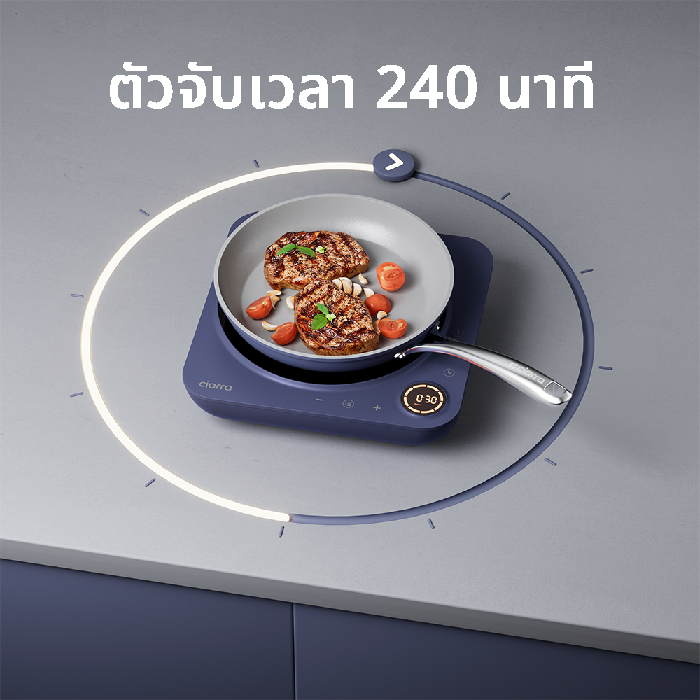 Gadgets เตาแม่เหล็กไฟฟ้าแบบพกพารุ่นโดนัท เตาเดี่ยวพร้อมตั้งเวลาทำอาหารได้สูงสุด 4 ชั่วโมง