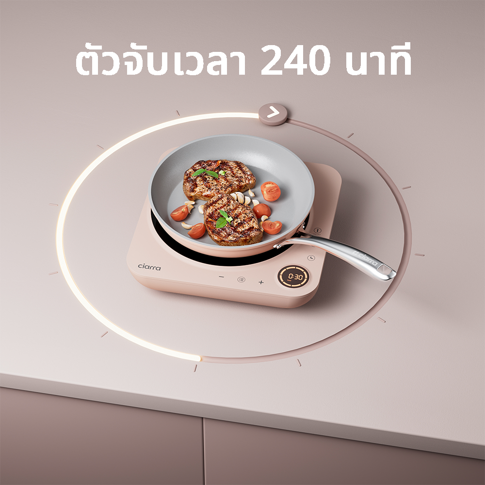 Gadgets เตาแม่เหล็กไฟฟ้าแบบพกพารุ่นโดนัท เตาเดี่ยวพร้อมตั้งเวลาทำอาหารได้สูงสุด 4 ชั่วโมง