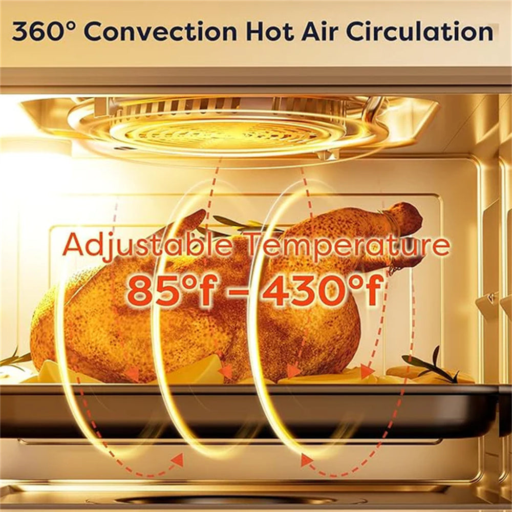 Gadgets Multifunctional Steam Air Fryer 1100W Countertop Oven - Ivory Mist