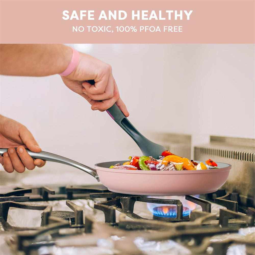 Gadgets Ceramic Nonstick Non-Toxic Frying Pan, Kitchen Induction cookware - Sakura Candy