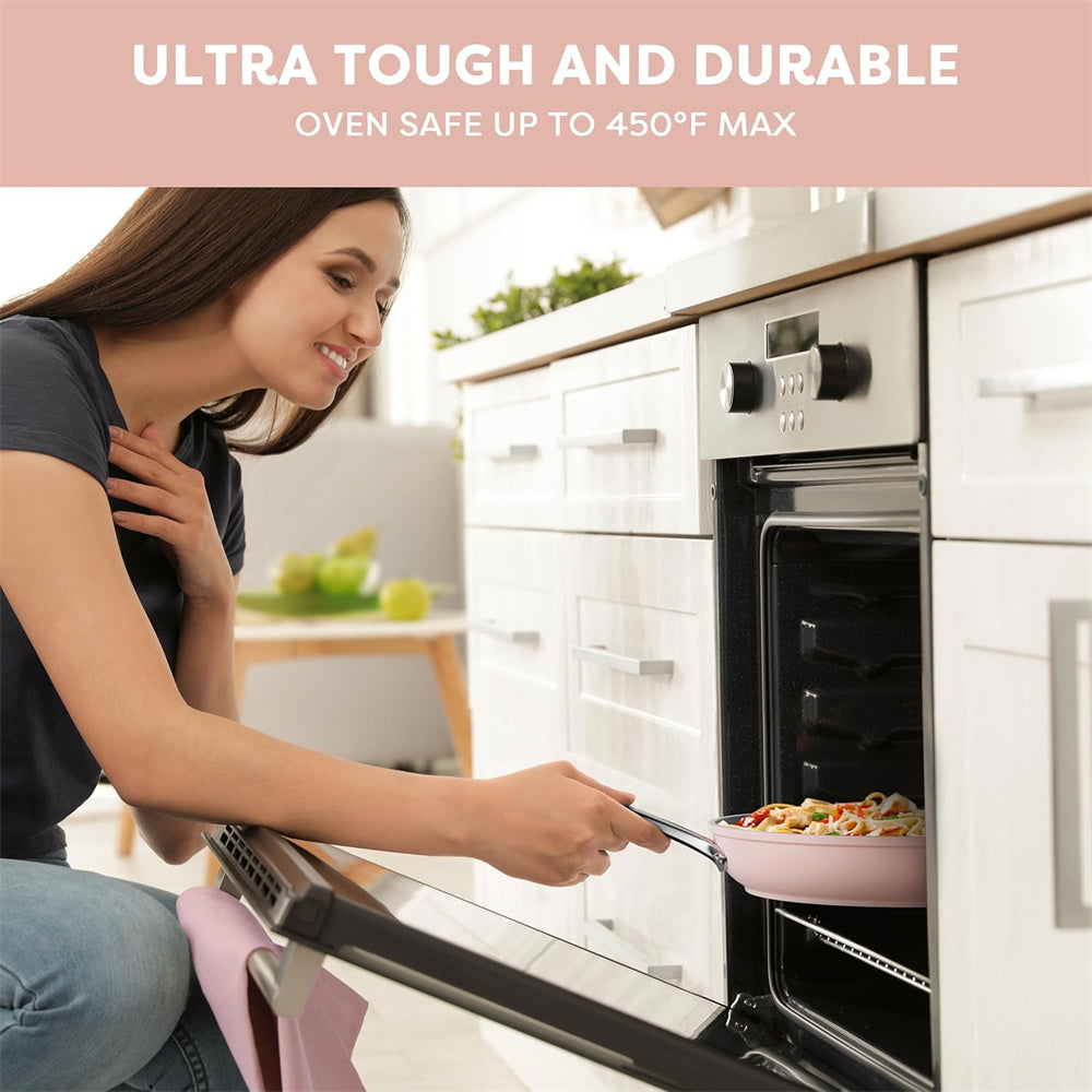 Gadgets Ceramic Nonstick Non-Toxic Frying Pan, Kitchen Induction cookware - Sakura Candy