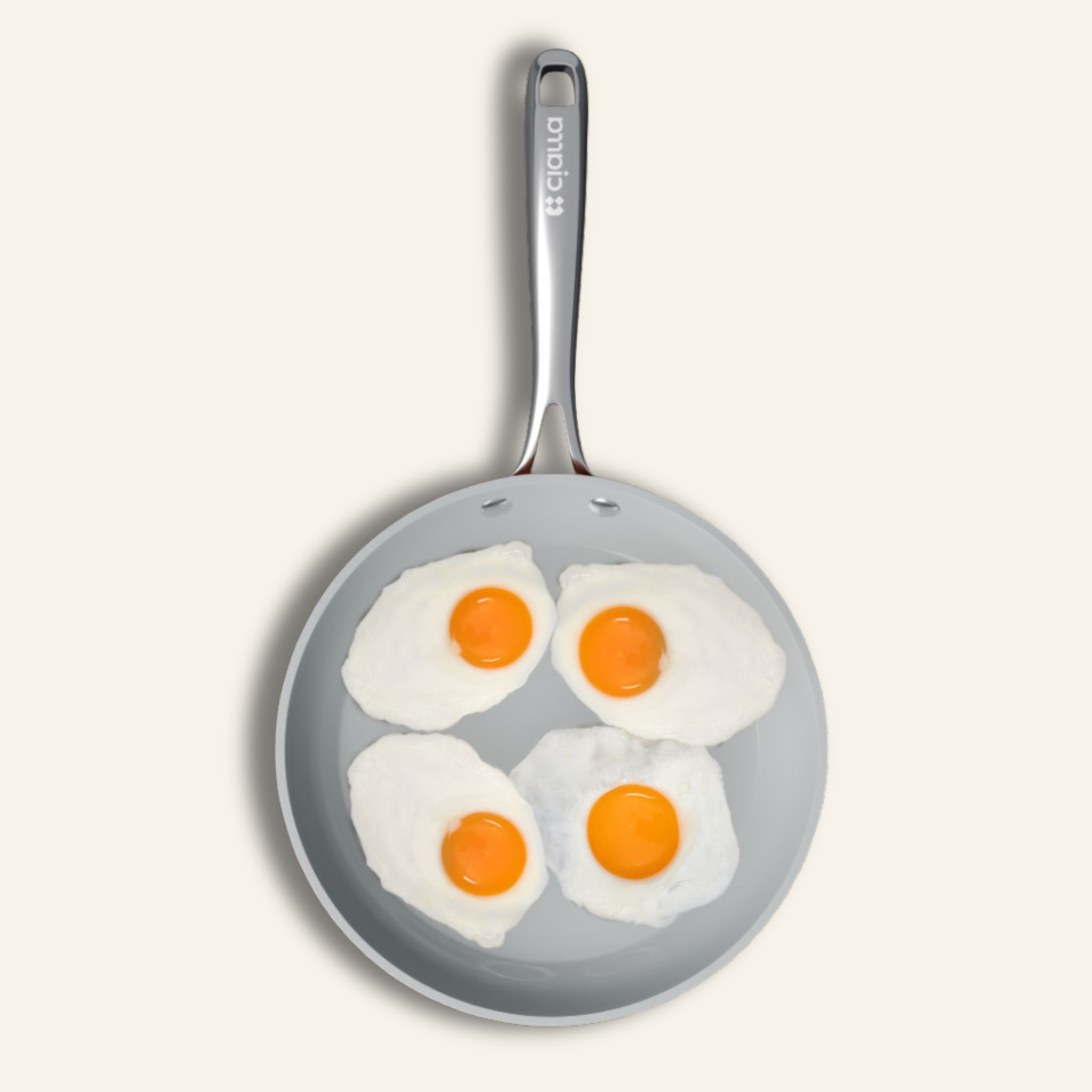Gadgets Ceramic Nonstick Non-Toxic Frying Pan, Kitchen Induction cookware - Orangina