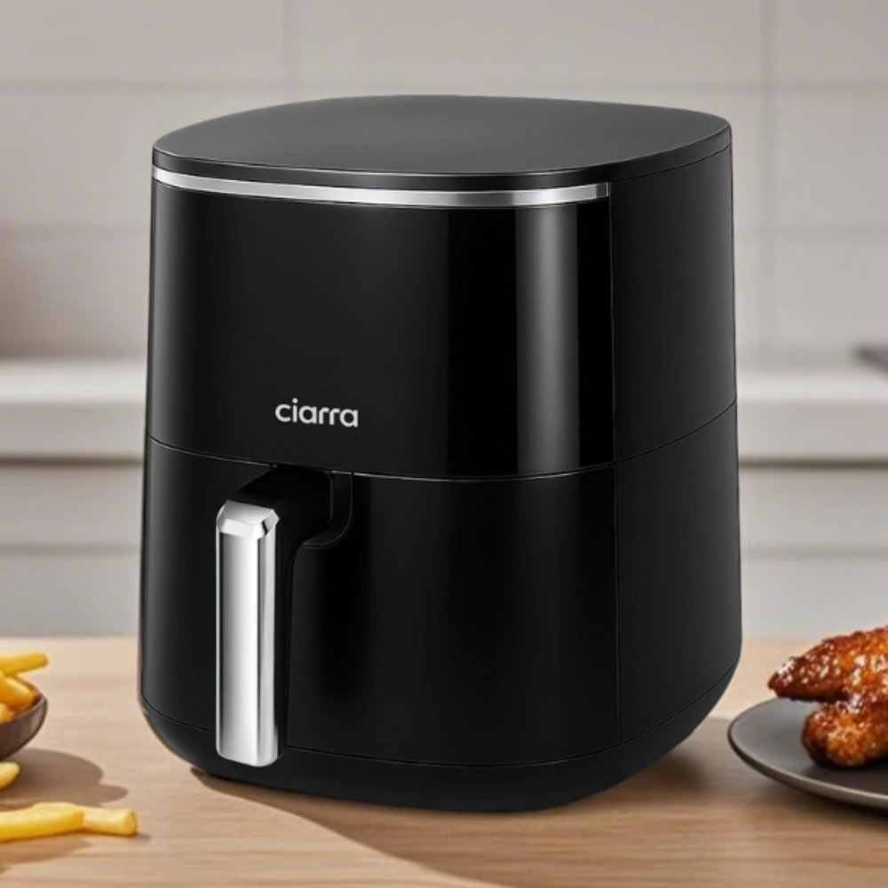 Gadgets 8-in-1 Non Toxic Air Fryer, 5.3 Qt Air Fryer with Nonstick and Dishwasher Safe Basket Low Fat Cooking, for Healthy & Crispy Fried Food