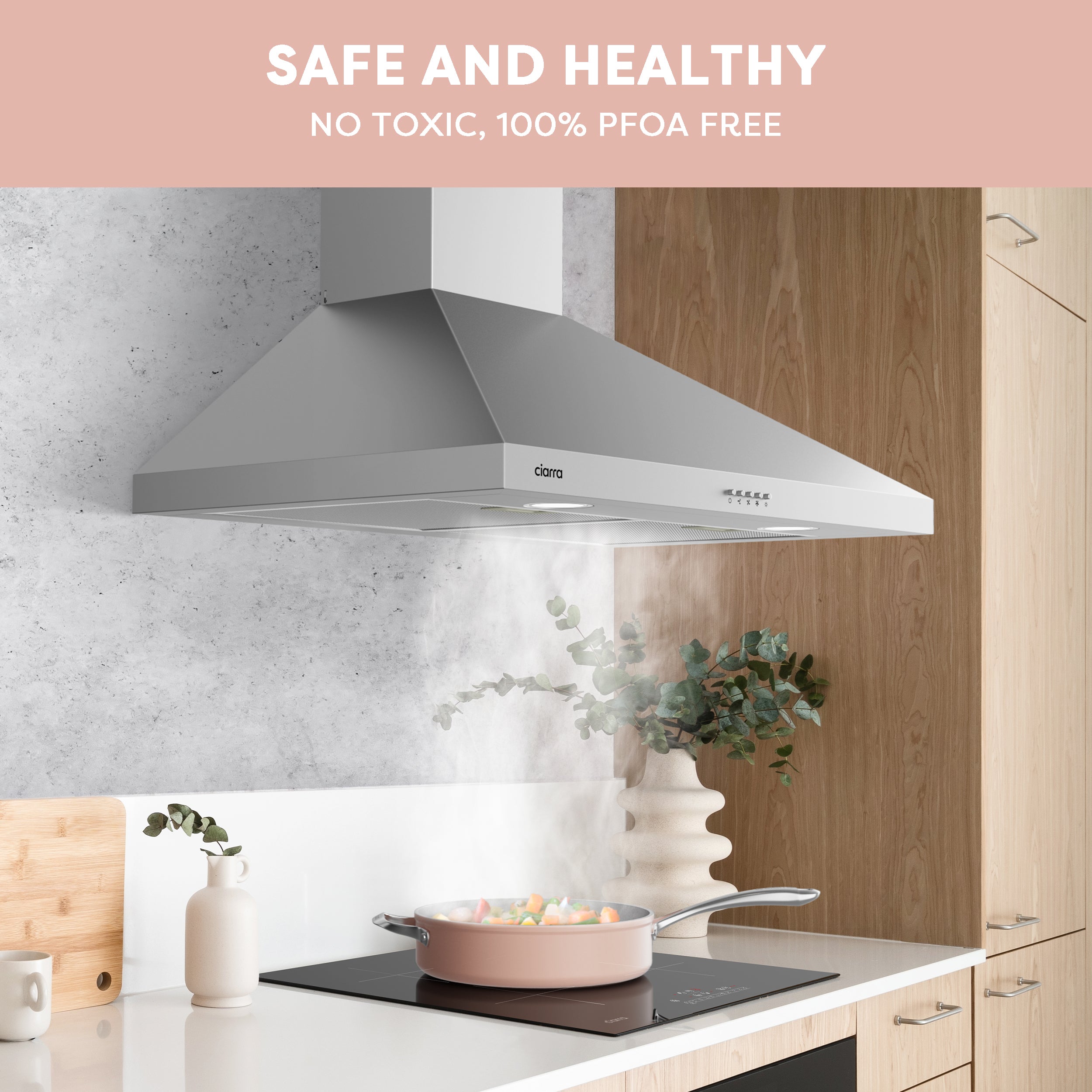 Ensemble de batterie de cuisine en céramique antiadhésive non toxique Gadgets, ensemble de poêles durables avec poêle à frire et poêle à sauter pour une cuisine saine - Sakura Candy