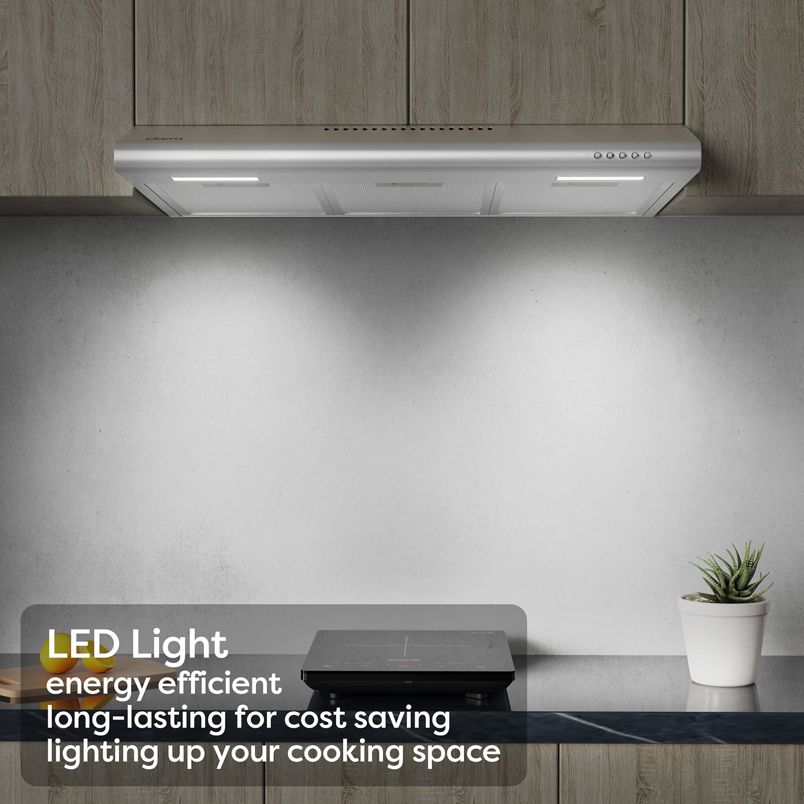 Gadgets 30 Inch Under Cabinet Range Hood, Stainless Steel Kitchen Vent Hood with 3-Speed Exhaust Fan, Ducted/Ductless Convertible - Silver