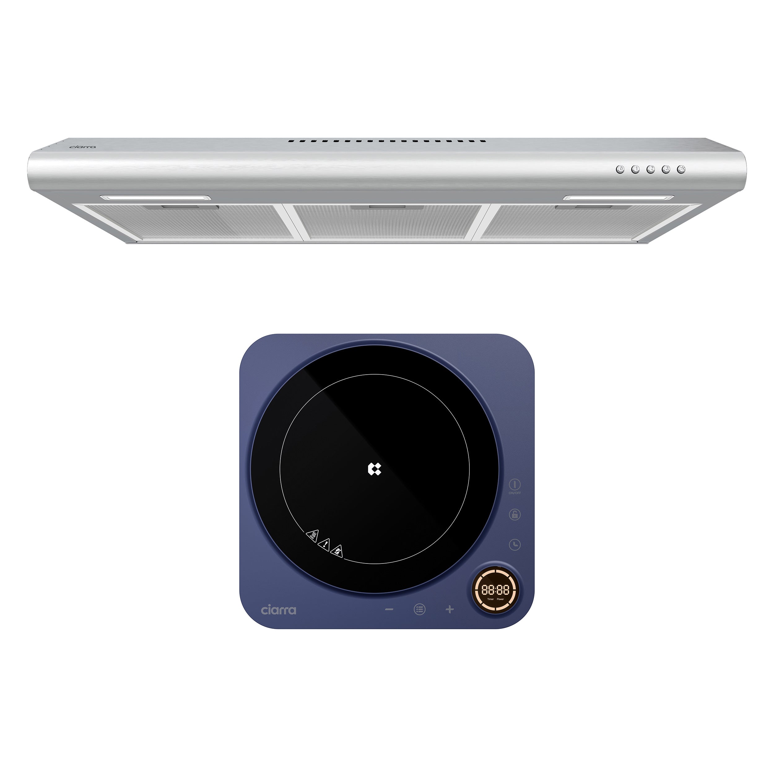 Gadgets 30 Inch Under Cabinet Range Hood, Stainless Steel Kitchen Vent Hood with 3-Speed Exhaust Fan, Ducted/Ductless Convertible - Silver