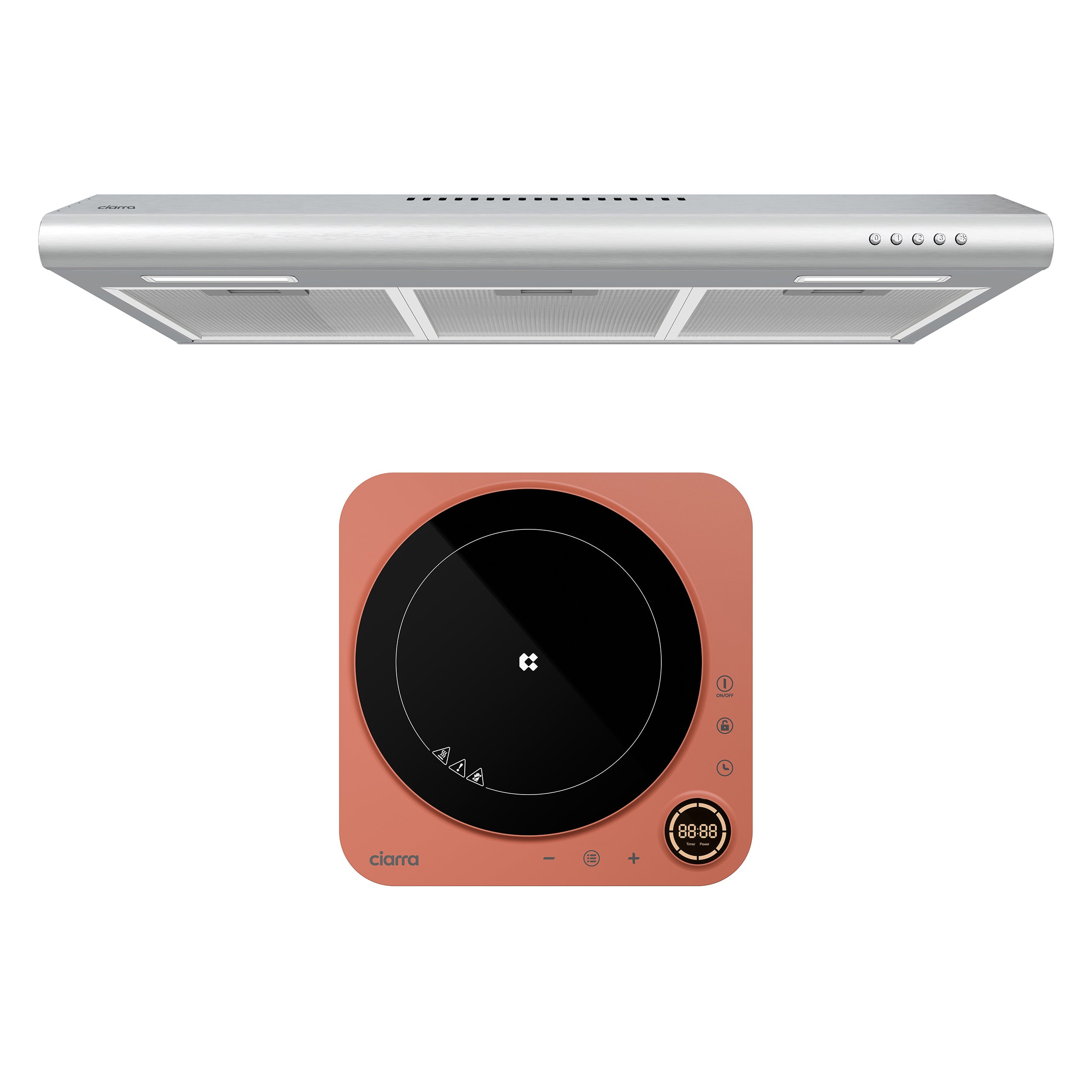 Gadgets 30 Inch Under Cabinet Range Hood, Stainless Steel Kitchen Vent Hood with 3-Speed Exhaust Fan, Ducted/Ductless Convertible - Silver