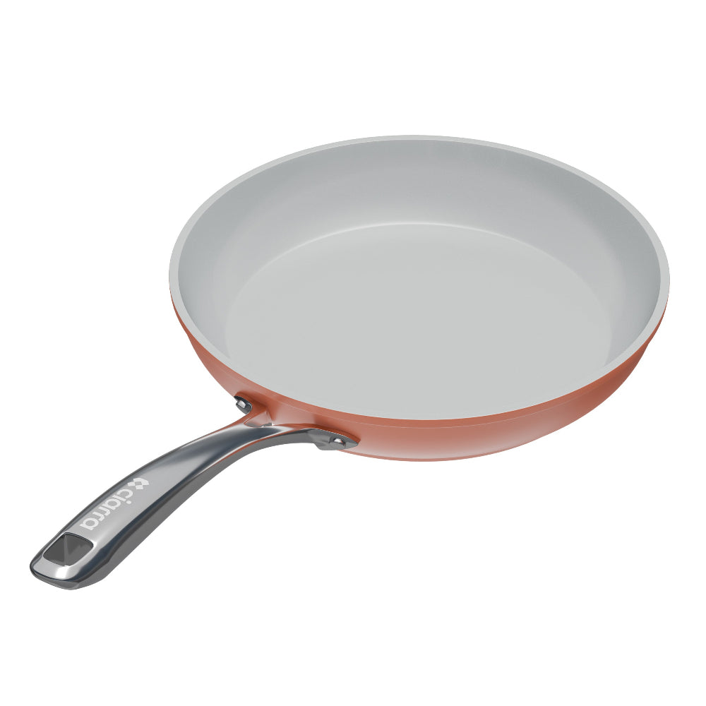 Gadgets Ceramic Nonstick Non-Toxic Mini Duo Cookware Set, Pans Set with Frying Pan and Sauce Pan for Healthy Cooking - Orangina