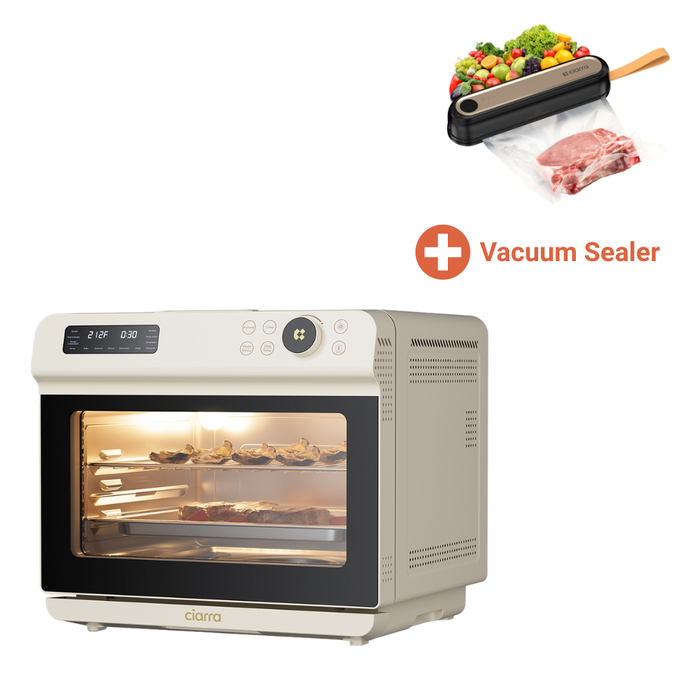 Gadgets 12-in-1 Convection Ovens Multifunctional Steam & Air Fryer Countertop Oven, 25.4QT Large-Capacity 1600W Steam Oven with Smart Timing & Precision Cooking