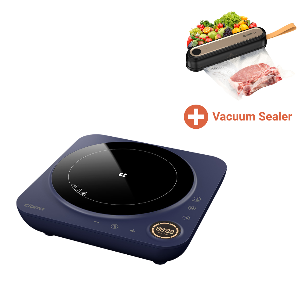 Gadgets Donut Portable Induction Cooktop, Single Electric Induction Burner with 4-Hour Timer - Midnight Dream